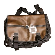 Dadgear Messenger Style Faux Leather Diaper Bag W/ Changing Pad Father Dad Gear