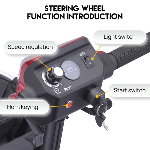 Electric Mobility Scooter 35km Range Motorised Lithium Power Folding Portable AU - Picture 12 of 22