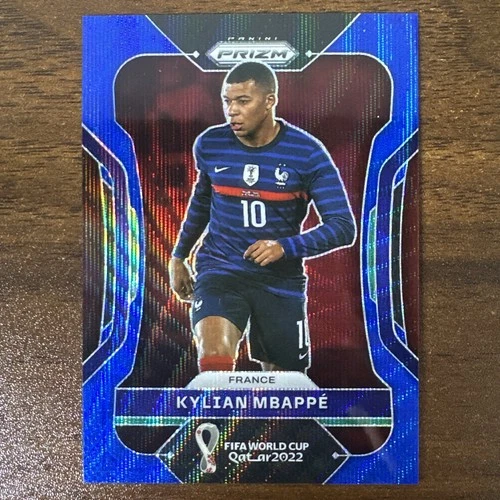 2022 Panini FIFA World Cup Prizm Kylian Mbappe #101 Blue Wave /199