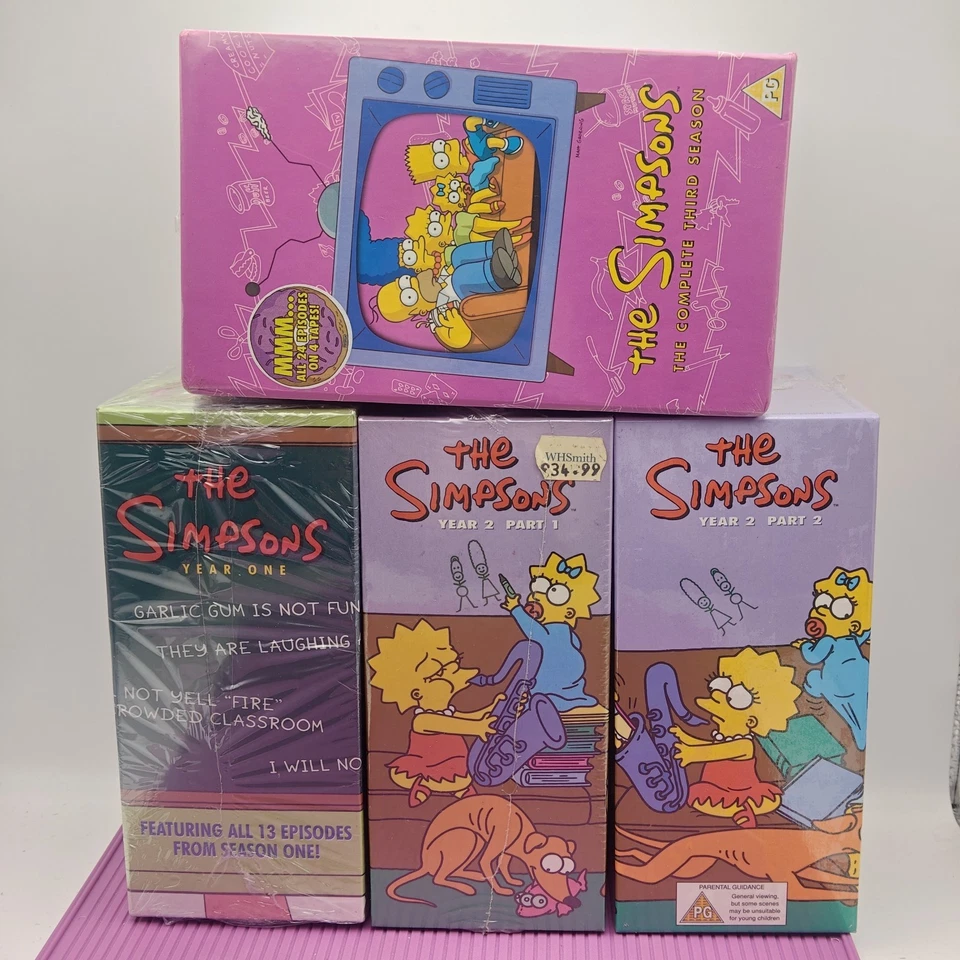 Simpsons Season 1-2-3 Completes Series VHS FULLY SEALED Rare Video Tape - Image 2 of 4