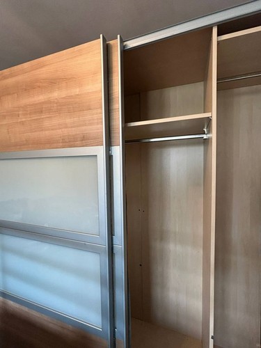 Großer Kleiderschrank | Schiebetüren mit Glas | 250x210 cm - Bild 6 von 8