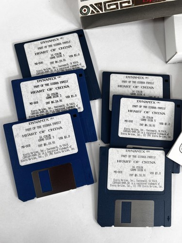 Vintage Heart Of China PC MS-DOS 3,5" Floppy Big Box Adventure Game Dynamix - Bild 10 von 23