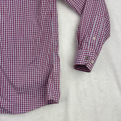 Camisa Tommy Hilfiger Para Hombre M 32/33, 15 1/2 Cuello Calce Ajustado Manga Larga Cuadros Rojos - Imagen 3 de 16
