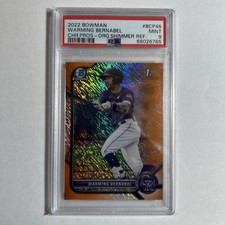 2022 Bowman -  Warming Bernabel 1st #BCP-46 Orange Shimmer Refractor /25  PSA 9