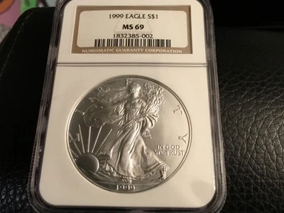 American Eagle MS 69 Graded 1999 Silver Bullion Coins for sale | eBay