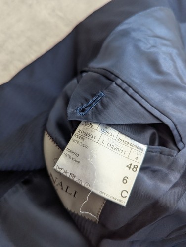 Canali Suit Mens UK 38 Blue 100% Wool Jacket Trousers W34 L29 Travel 2 Piece - Picture 7 of 20