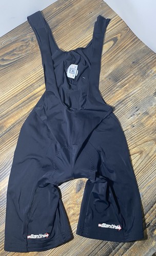 Vintage Santini SMS Cycling Bib Shorts Made Italy Bicycle Racing Padded Men XL - 第 1/15 張圖片