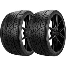 (QTY 2) 285/40ZR21 Lionhart LH-Ten 109Y XL Black Wall Tires