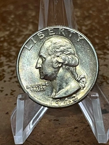 1943 Washington Quarter 25c Silver High Grade AU Uncirculated #DS44