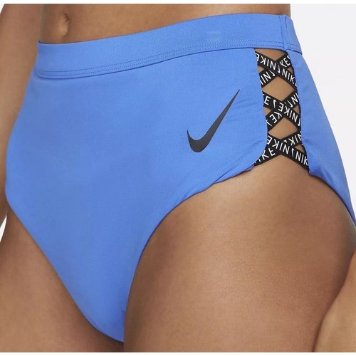 Nike Damen Sneakerkini High Waist Cheeky Bikinihose Deep Blue Gr. L Neu mit Etikett - Bild 1 von 6