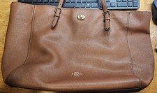 Coach 29086 Multifunction Crossgrain Leather Turnlock Tote Bag for