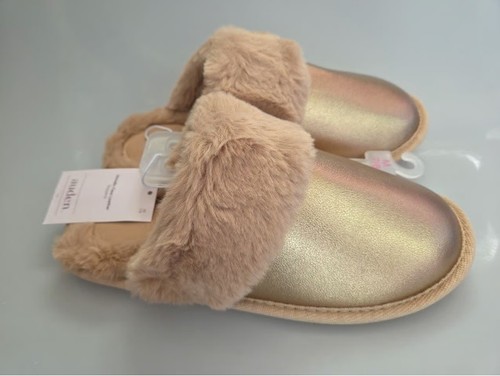 Women's Rae Metallic Scuff Slippers Beige SIZE M (7-8) New - Picture 2 of 6