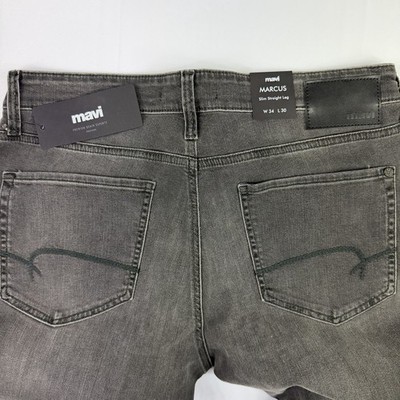 Mavi Slim Straight Leg Jeans Men s Gray Denim Medium Wash Stretch Pants