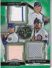 2020 Topps Triple Threads Anthony Rizzo Javier Baez Contreras Combo /18