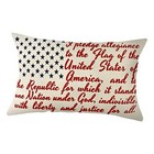 4th of July Patriotic Throw Pillow Cover 12x20 Inch, Memorial Day American