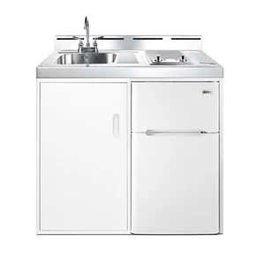 Summit C39ELGLASS 39"W Kitchenette tout-en-un - Acier inoxydable