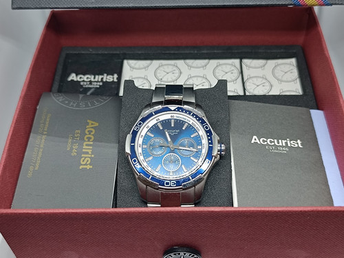 Accurist Steel Calendar MB1160N Men Watch Set - Picture 1 of 6
