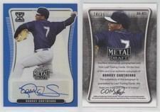 2020 Leaf Metal Draft Flashback Blue Rainbow /35 Roansy Contreras #BA-RC1 Auto