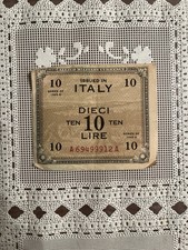 1943 Italian 10 Lire Banknote