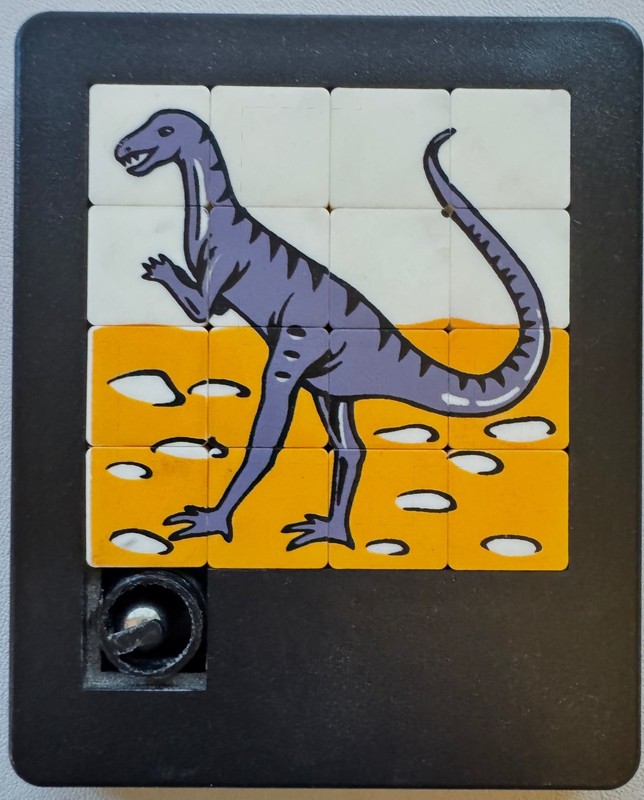 VINTAGE PUSSYCAT GERMANY T-Rex SLIDE ART PUZZLE (80 2806) Excellent cond.