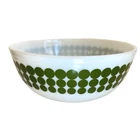 PYREX #404 Green Polka Dot Large Serving/Mixing Bowl 4 Quarts MCM Vintage USA