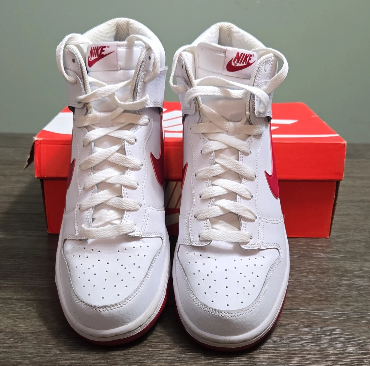 Nike Dunk High White Gym Red for Sale | Authenticity Guaranteed | eBay