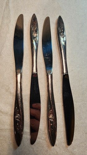 Vintage Oneida COMMUNITY Morning ROSE 52 PC Lot Silverplate Flatware set, BONUS - Picture 8 of 17