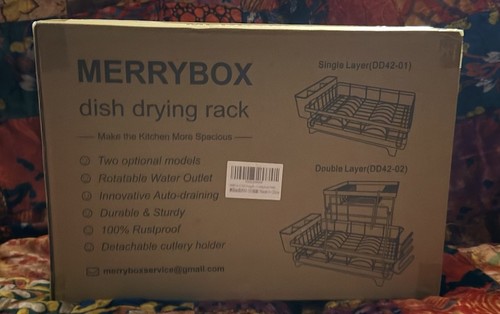 2-Tier Black Dish Drying Rack with Utensil Holder – Countertop Kitchen
