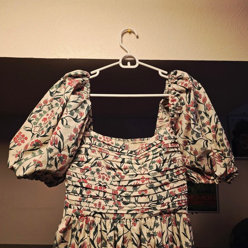 Abercrombie & Fitch Emerson Floral Peplum Midi Dress - NWT - Picture 3 of 9