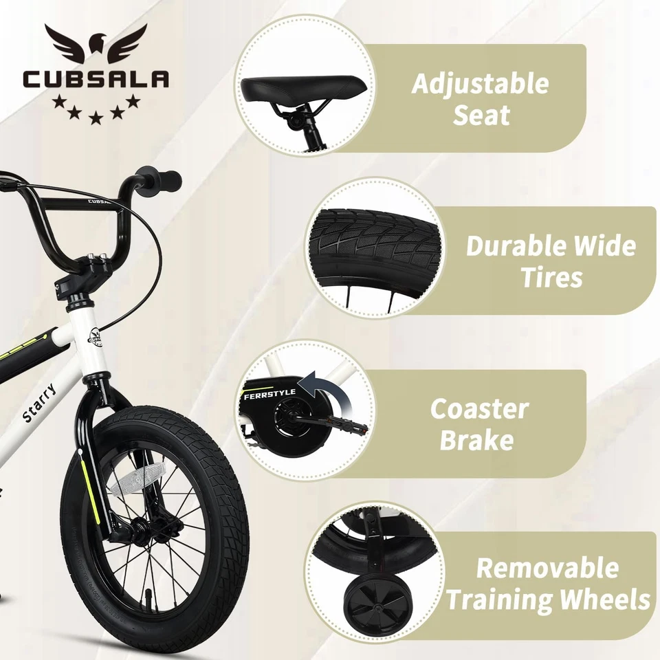 16 Inch Little Kids Bike for Over 4 Years Old Boys Girls Youth BMX Style Bicy... - Image 3 of 4