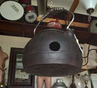 Antique Cast Iron Teapot Tea Kettle Repurposed to Birdhouse for Cavity Nesters