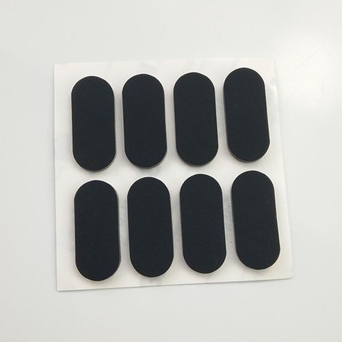 Black Oval Anti Slip Silicon Rubber Feet Pads Self-Adhesive Non-Slip 23mm~46mm - Picture 10 of 12