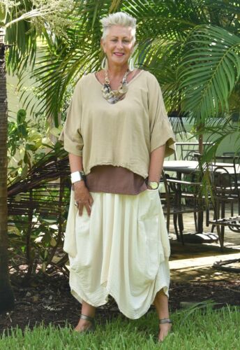 WATERSISTER Cotton Gauze LONG TANK Top Classic 1(S/M) 2(M/L) 3(XL) oh myy COLORS - Picture 11 of 36