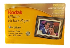 KODAK ULTIMA PHOTO PICTURE PAPER 100 Sheet High Gloss 4 x 6 Box NEW Sealed