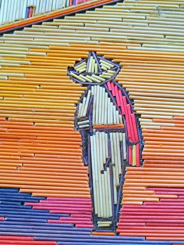 Vintage Mexican Straw Mosaic Popotillo picture by Arturo Hernandez  - Picture 2 of 12