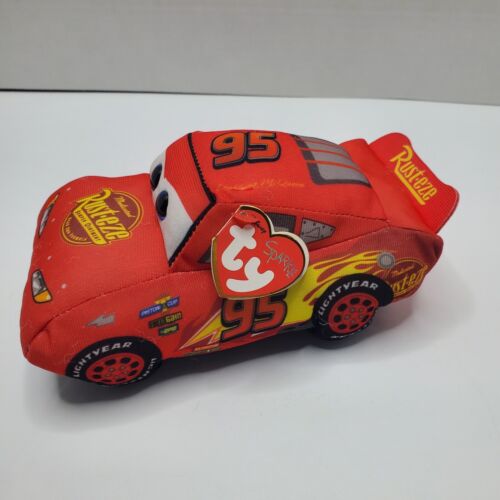 Ty Beanie Sparkle Disney/Pixar Cars Hero Lightning McQueen 7"