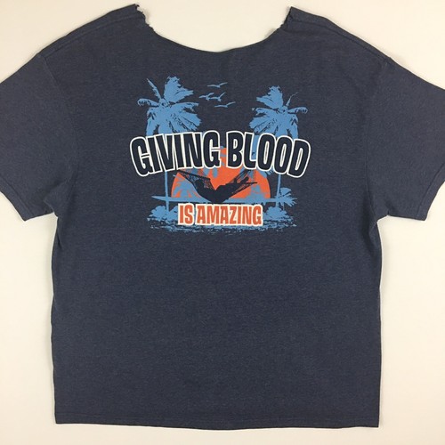 T-shirt maglietta Blood Drive blu navy uomo taglia XL manica corta 0004 - Foto 2 di 8