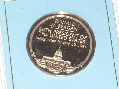1981 Presidential Inaugural Eyewitness Medal in holder, President Reagan Bronze - Picture 5 of 5