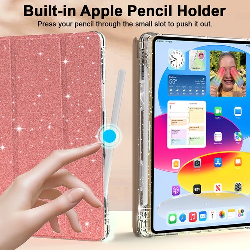 Funda abatible brillante de cuero PU para iPad 11/10/9/8/7 con sueño y activación automáticos - Imagen 28 de 42