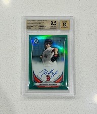 🔥2014 BGS 9.5 Michael Kopech 1st Bowman Chrome RC GREEN Refractor Auto #92/99🔥