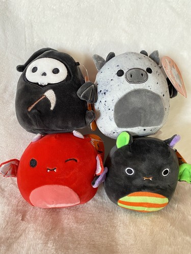 Squishmallow Five Below 4.5 inch Halloween Squad 2022 set of 4 NWT - Afbeelding 1 van 3