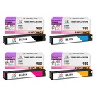 4Pk Trs 980 Bcmy Hy Compatible for Hp OfficeJet X555dn X555xh Ink Cartridge