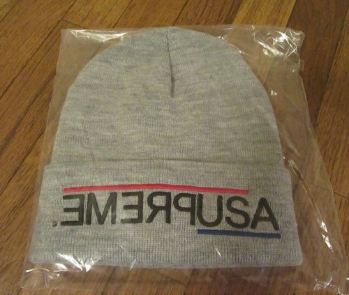 Supreme USA Beanie Cap Heather Grey 