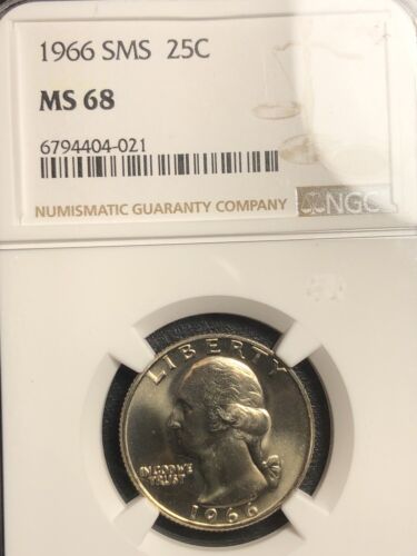 1966 MS68 Washington Quarter Philadelphia Mint NGC Certified Superb Gem/White - Picture 3 of 3