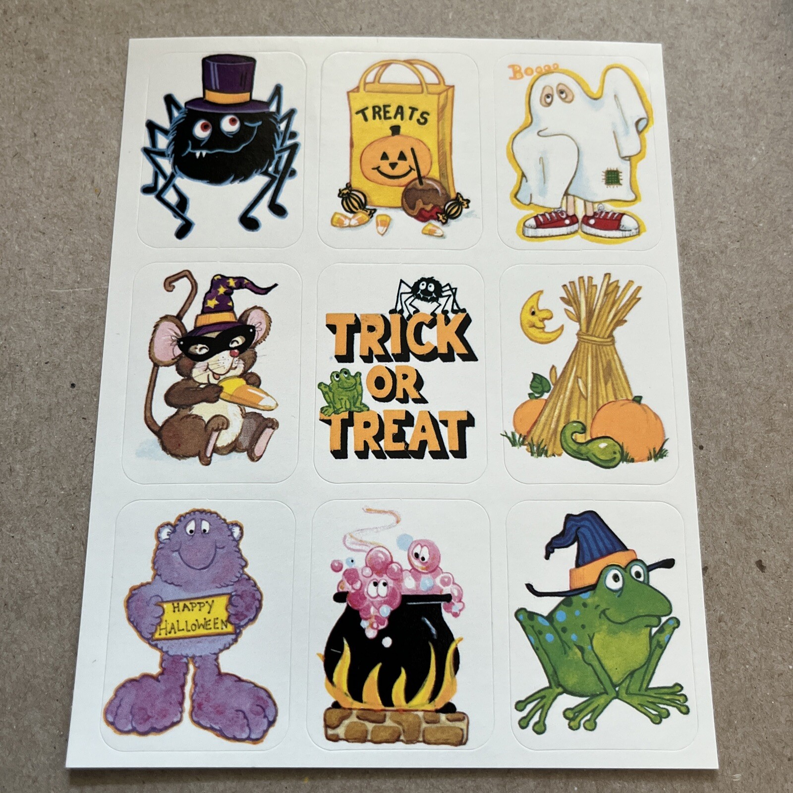 Vintage 80’s Halloween Sticker Sheet  - Rare