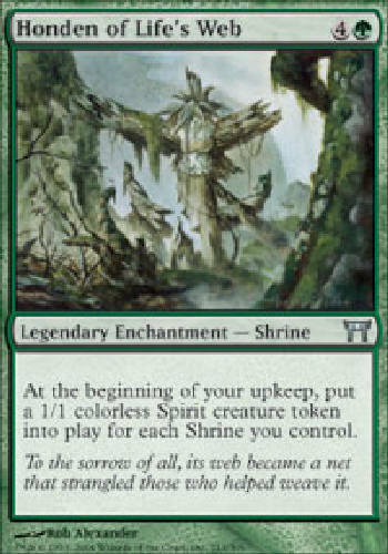 HONDEN OF LIFE'S WEB X4 4 4X Champions of Kamigawa MTG Magic Cards DJMagic - Picture 1 of 1