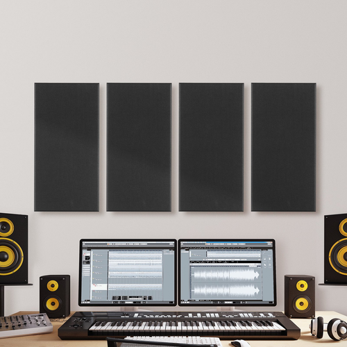 4 PCS Acoustic Wall Panels 2 in Thick 23.6 x 11.8 in Self-adhesive Black - Picture 7 of 10