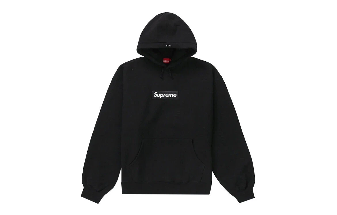 NEUF Supreme Box logo sweat à capuche 2023   FW23 noir taille petite *LIVRAISON GRATUITE*