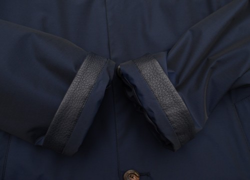 New! Men's Cesare Attolini Lightweight Navy Wool Nylon Coat Jacket Size 54,US 44 - Picture 8 of 13