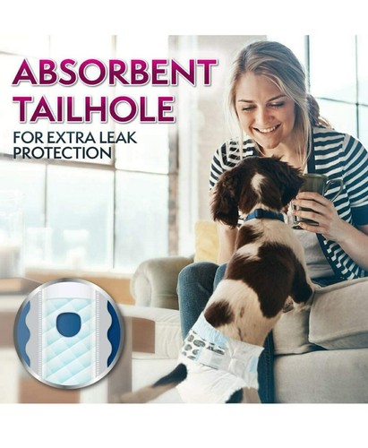 Simple Solution True Fit Disposable Dog Diapers Female Dogs Super Absorben L/XL  - Picture 5 of 6